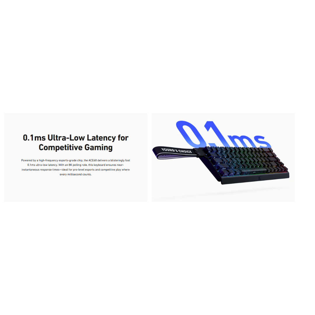 MCHOSE Ace 68 Hall Effect Magnetic Switch Gaming Keyboard - 65% Layout Wired
