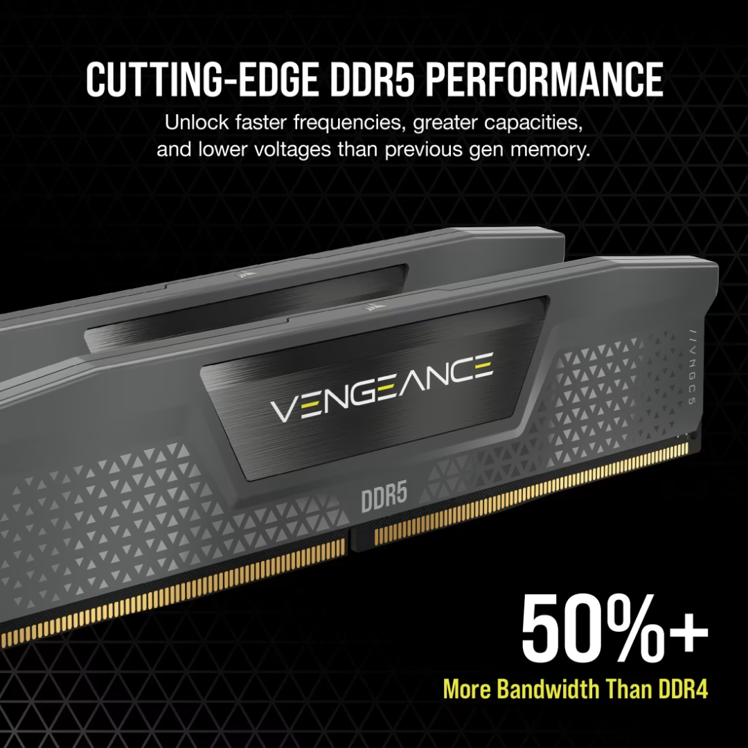 Corsair Vengeance 16GB Single DDR5 6000MTs CL36 CMK16GX5M1E6000Z36 Desktop Memory