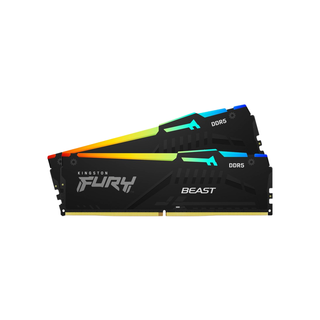 Kingston Fury Beast 32GB 16Gx2 DDR5 6000MT/s CL30 KF560C30BBEAK2-32 Desktop Memory
