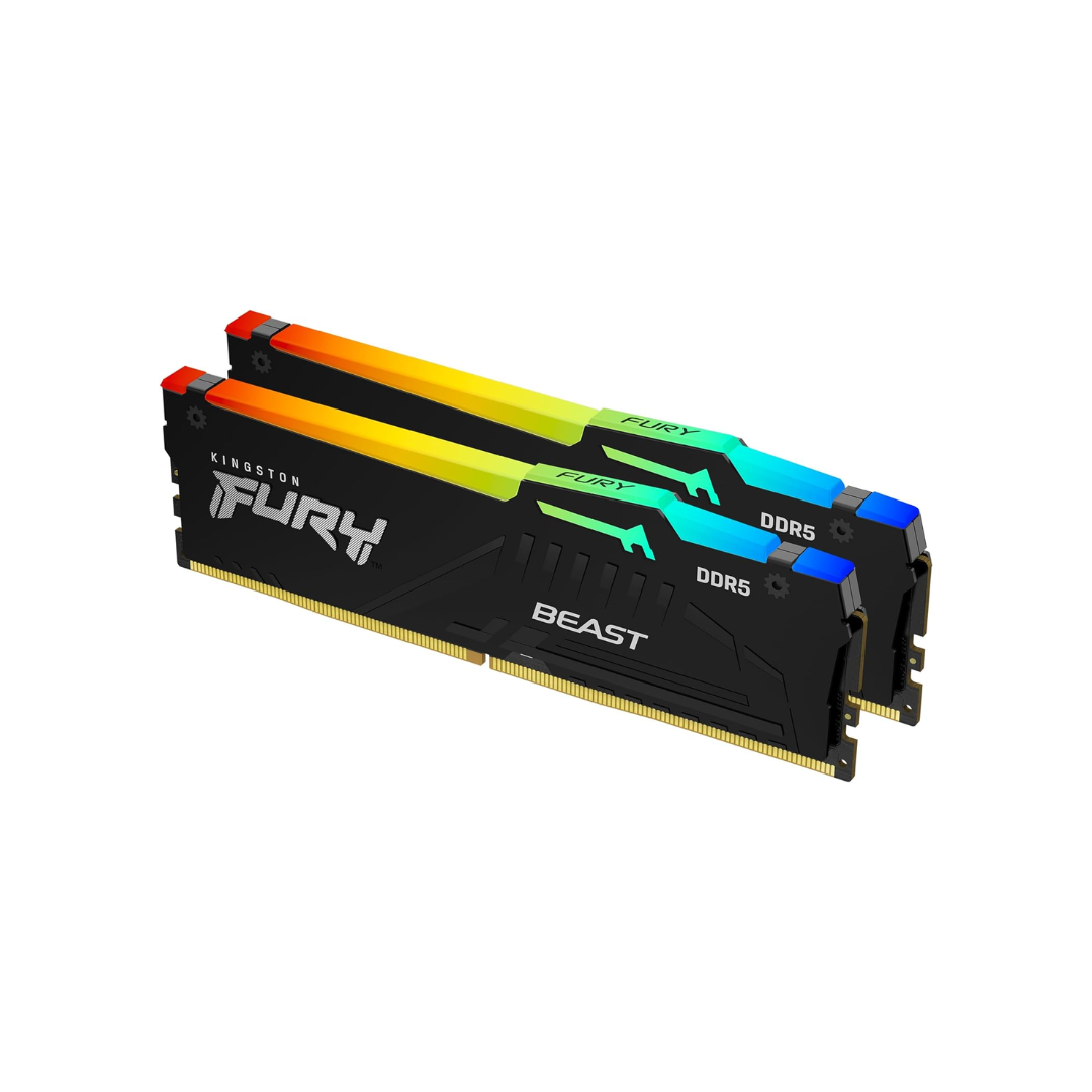 Kingston Fury Beast 32GB 16Gx2 DDR5 6000MT/s CL30 KF560C30BBEAK2-32 Desktop Memory