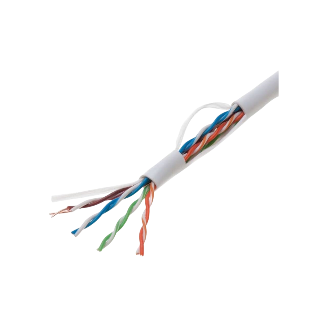 PowerLogic Cat5e Indoor 100m UTP Lan Cable Copper Clad 24AWG .45 CCA White