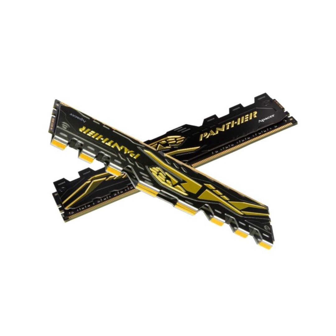 Apacer Panther Golden 32GB Dual DDR4 3200MHz 1.35V OC w/ HeatSink Desktop Memory RP-K2 AH4U32G32C28Y7GAA-2