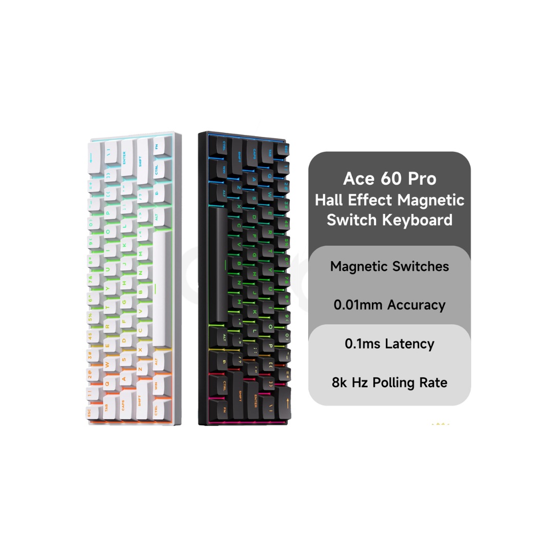 MCHOSE Ace 60 Pro Hall Effect Magnetic Switch Gaming Keyboard - 60% Layout Wired