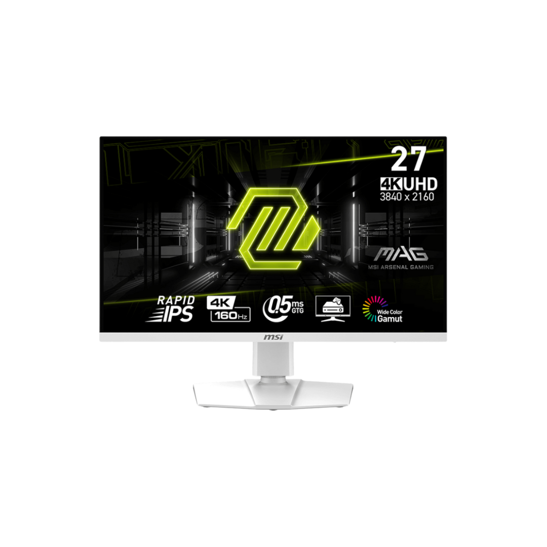 MSI MAG 274URFW 27" IPS 160Hz 4K UHD 3840x2160 0.5ms GTG Rapid White Gaming Monitor USB-C, pivot adj ergo