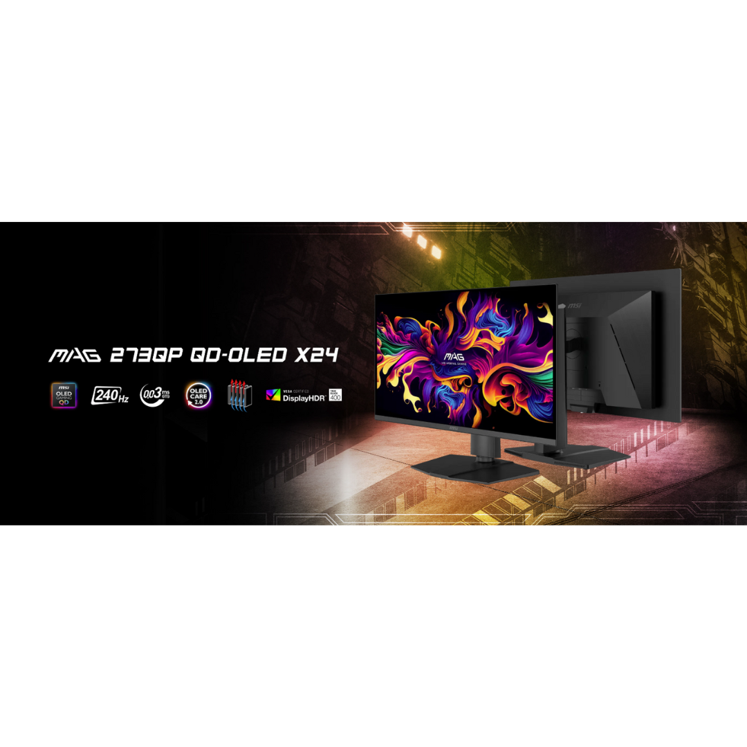 MSI MAG 273QP QD-OLED X24 26.5" 240Hz WQHD (2560x1440) 0.03ms GTG Adaptive-Sync Gaming Monitor