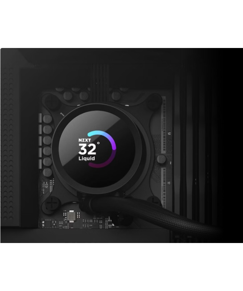NZXT Kraken 240 Black w/ Monitoring LCD Liquid Cooler RL-KN240-B1