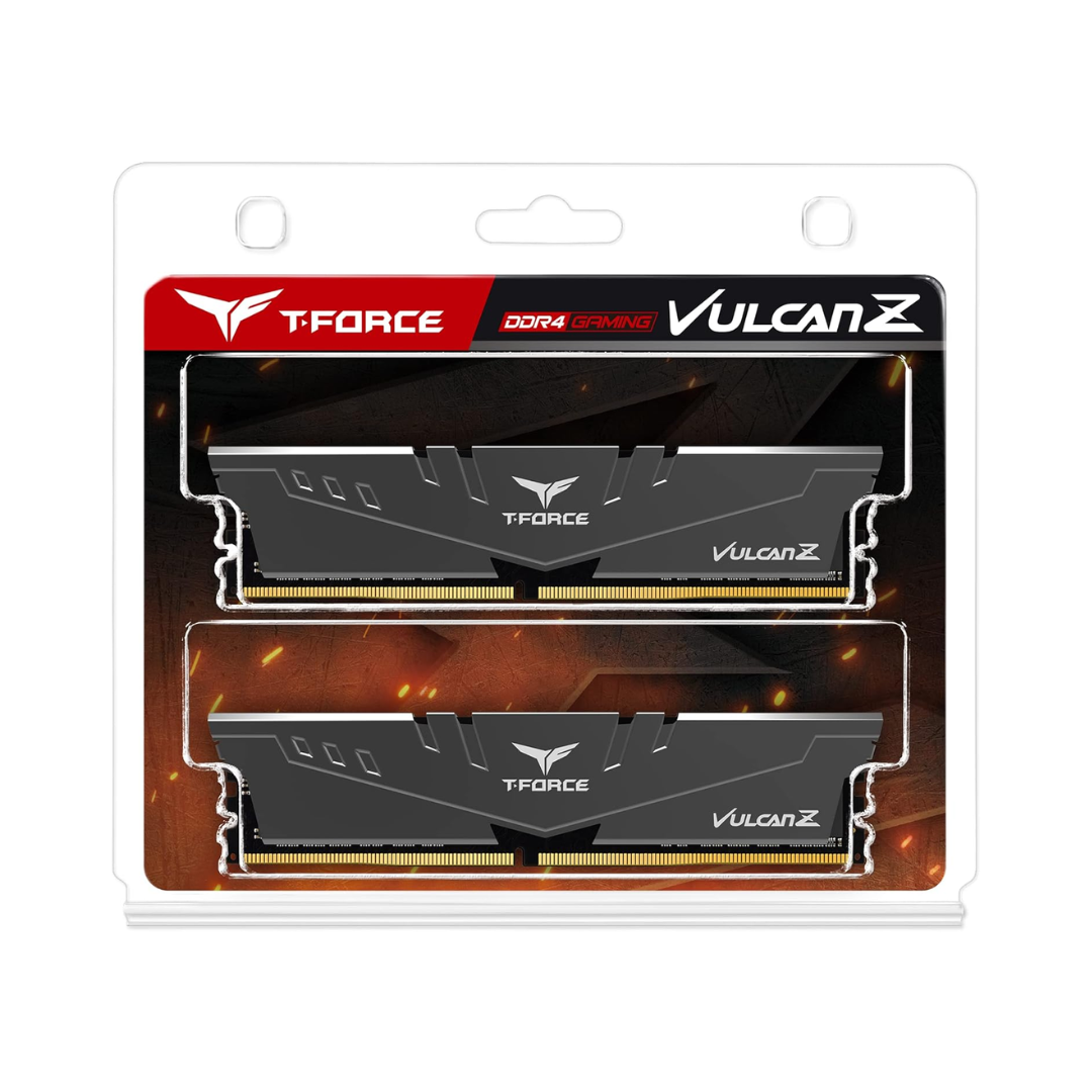 Teamgroup T-Force Vulcan Z 16GB 2X8GB DDR4 3600MHz CL18-22-22-42 Grey Desktop Memory TLZGD416G3600HC18CDC01