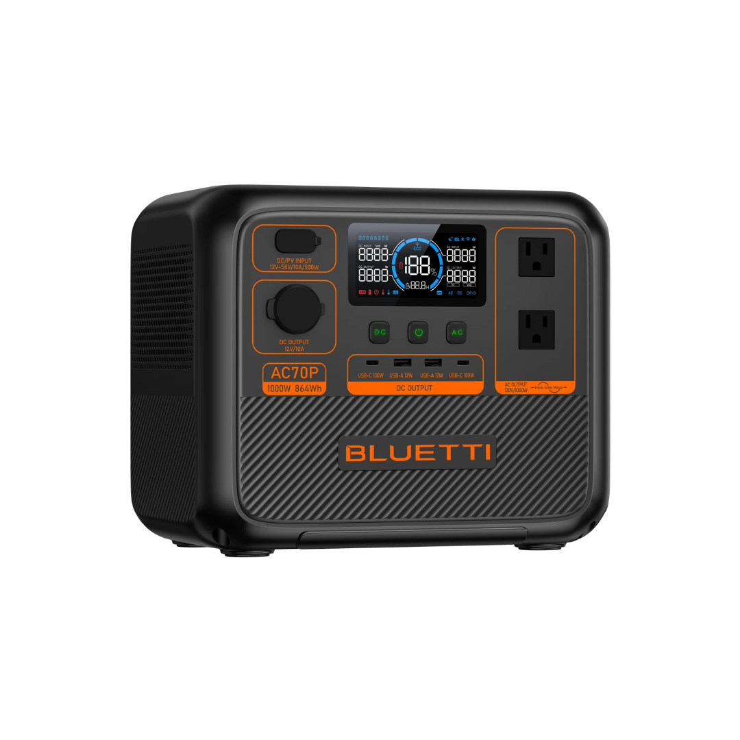 BLUETTI AC70P 1000W Portable Power Station 864Wh