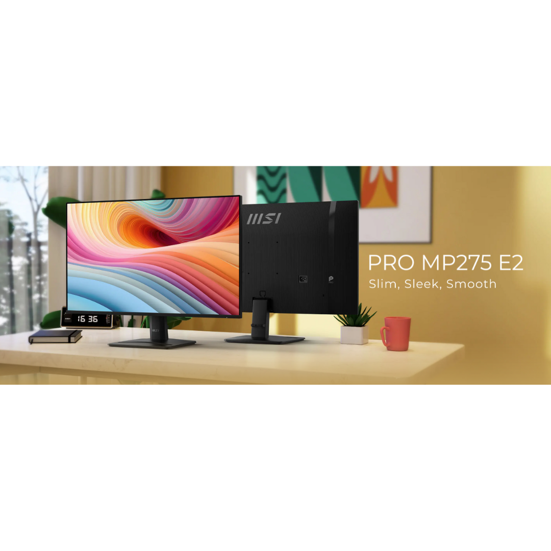 MSI Pro MP275 E2 27" Black IPS 120Hz FHD (1920x1080) Business & Productivity Monitor