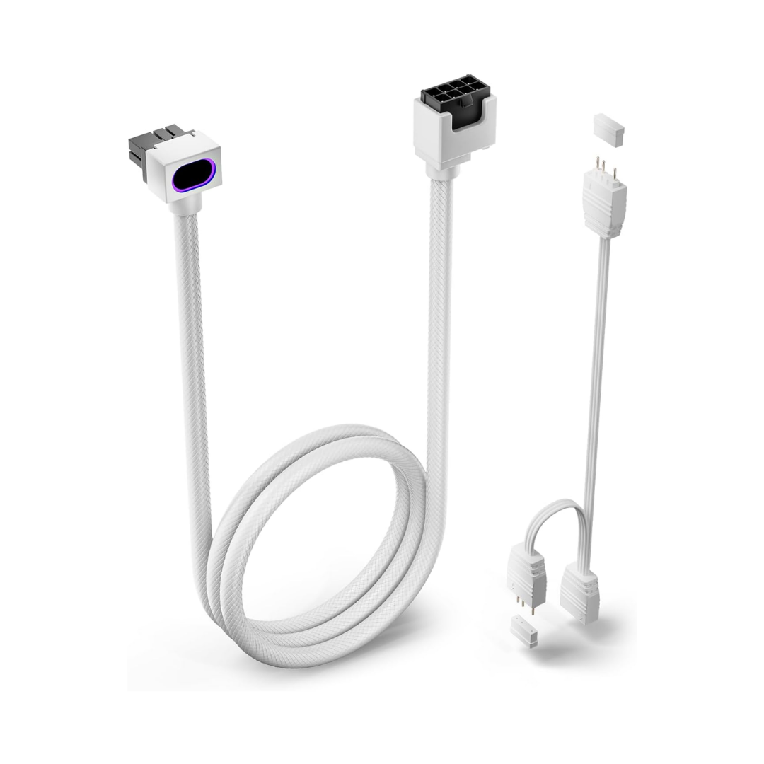 Asiahorse Hydrus ARGB PSU Extension Cable 8PIN 30CM GPU Model A ( Black | White )