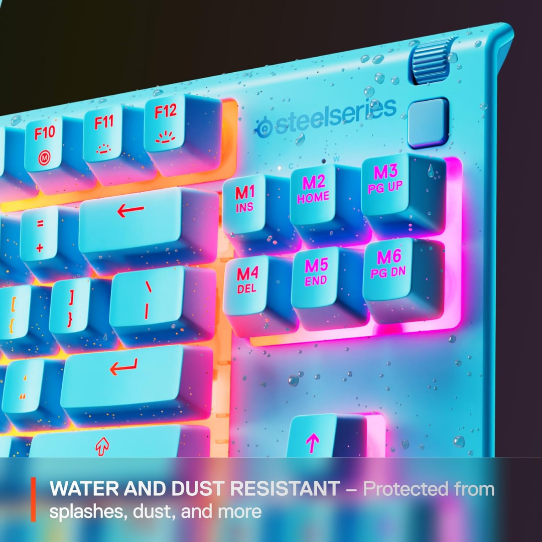 SteelSeries Apex 3 TKL RGB Water & Dust Resistant Whisper Quiet Switches Gaming Keyboard