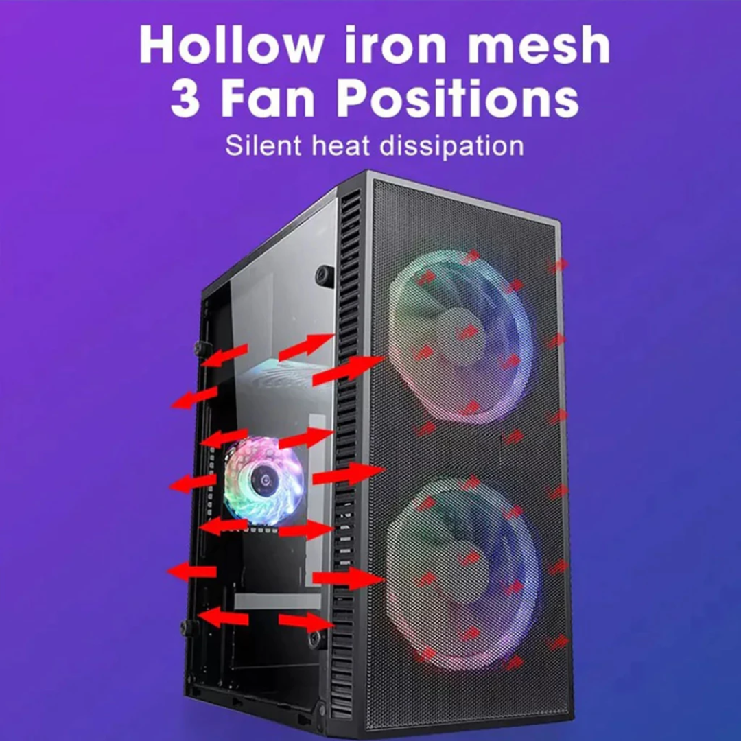 InPlay Wind 01 Mesh Acrylic Side Panel Micro ATX PC Case