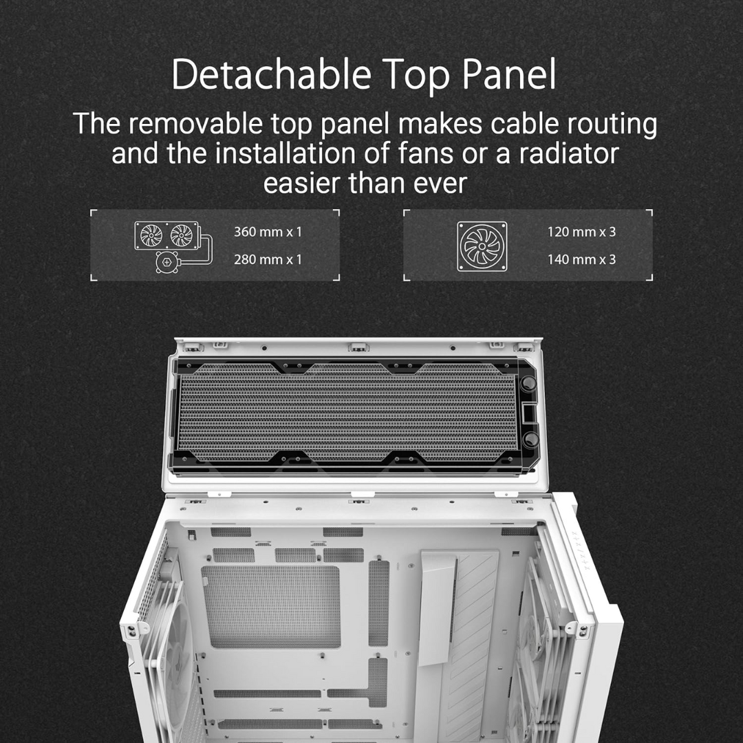 Asus TUF Gaming GT302 TG ATX Mid-Tower Case w/ 4x140mm ARGB ( Black | White )