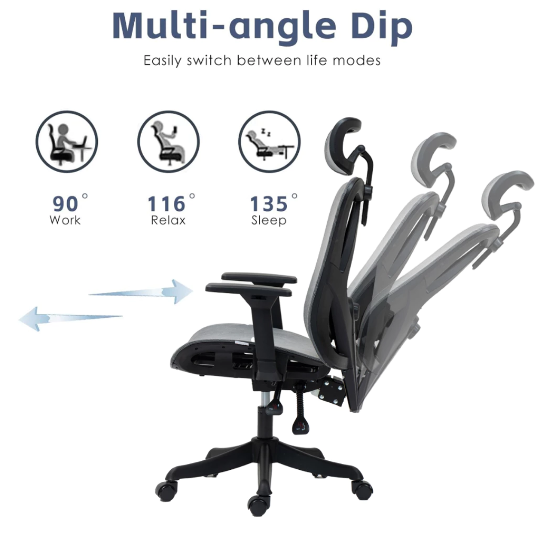 InPlay EF90-B Black Ergonomic Computer Chair