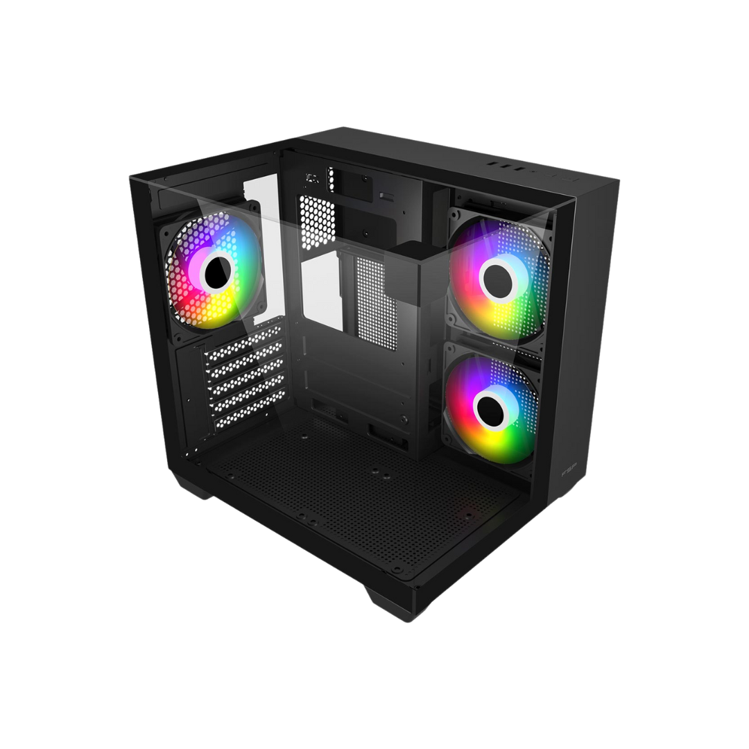 FSP S190-BA aRGB Black mATX Gaming PC Case