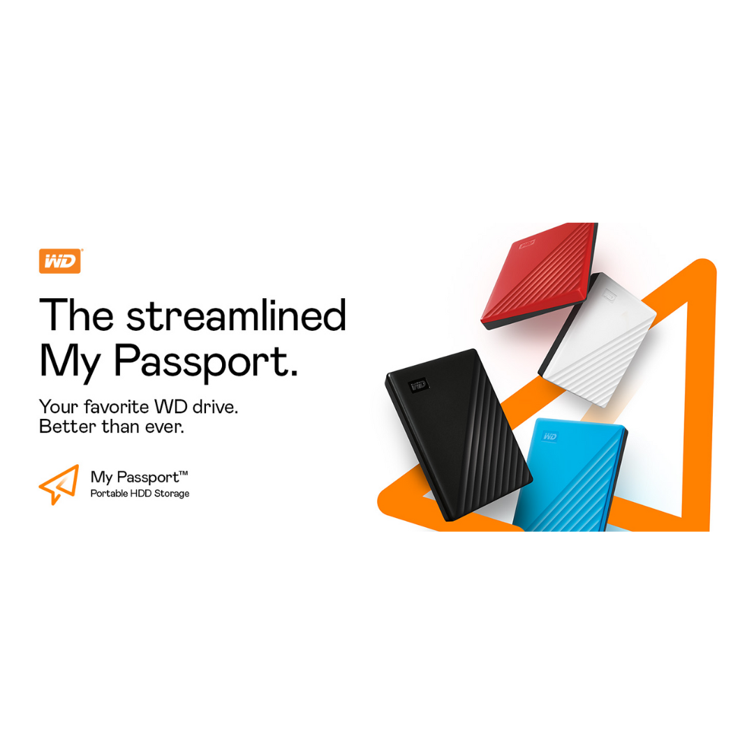 WD My Passport 1TB Portable WHITE WX42A93E1N8V (Free WD Pouch)