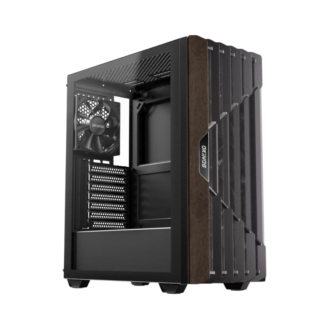 Okinos Cypress 5 Air Mid-Tower ATX TG Black Gaming PC Case w/ 4x120mm PWM Fans
