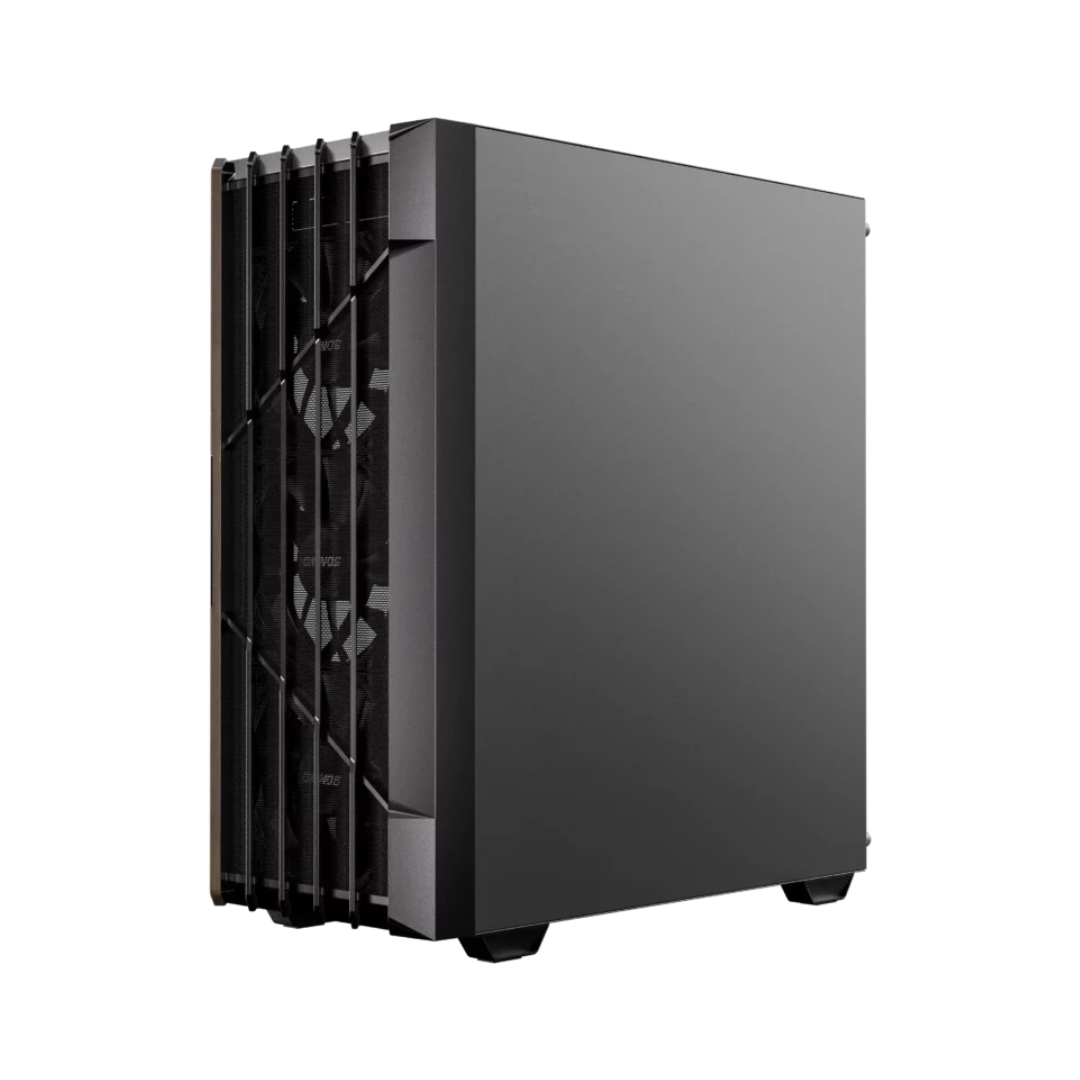 Okinos Cypress 5 Air Mid-Tower ATX TG Black Gaming PC Case w/ 4x120mm PWM Fans