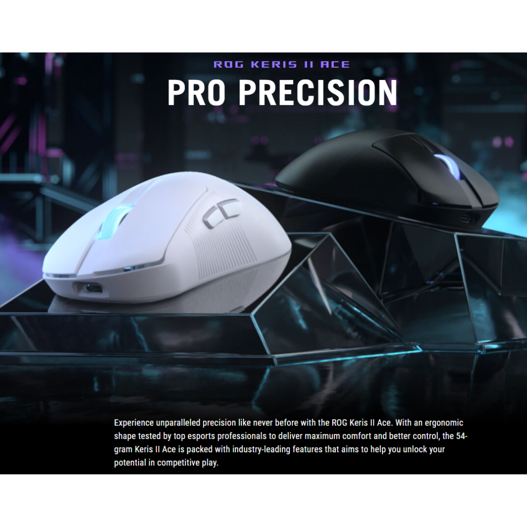 Asus ROG Keris II Ace Wireless White Gaming Mouse P714