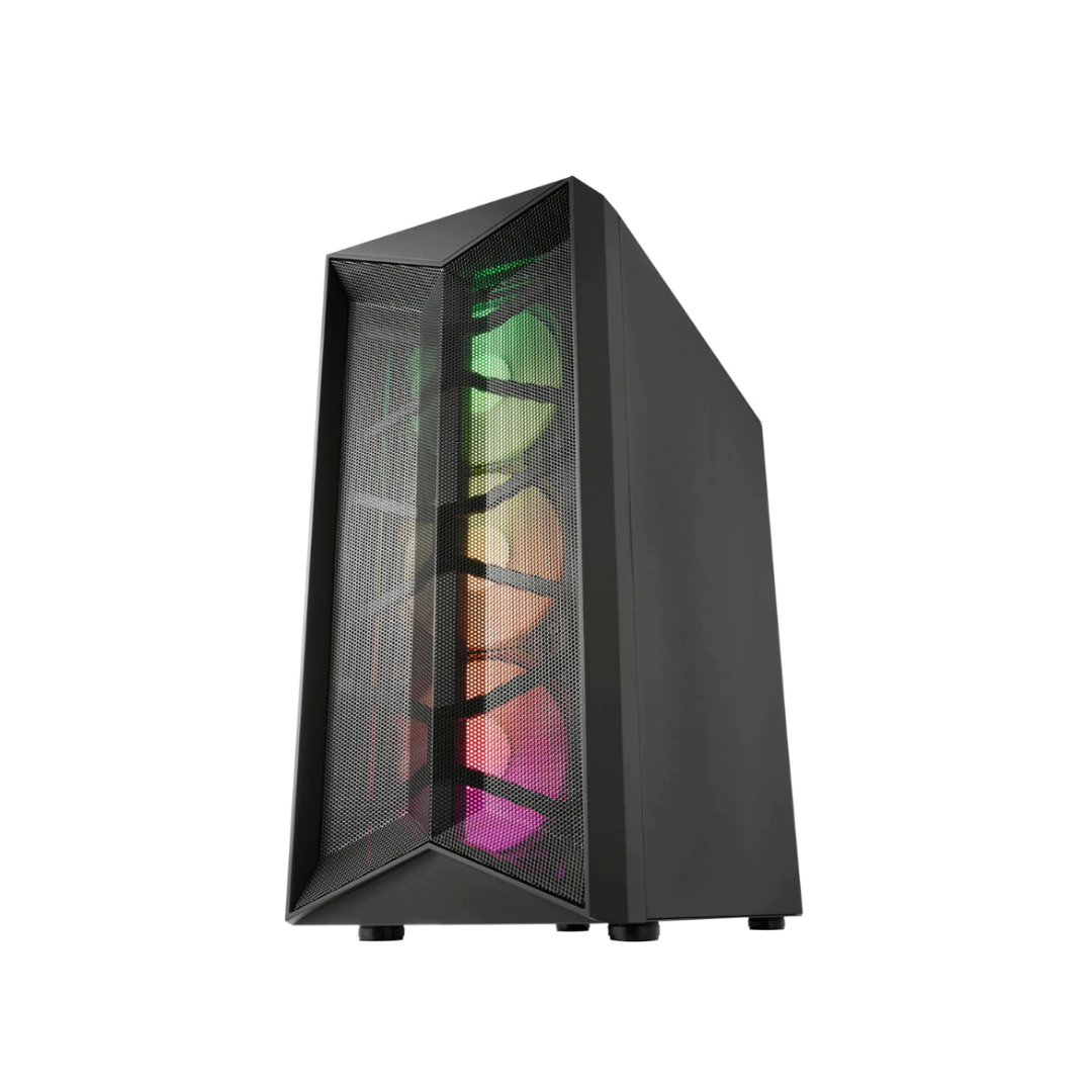FSP CMT591A TG E-ATX Mid Tower PC Case + 4X120mm Fan