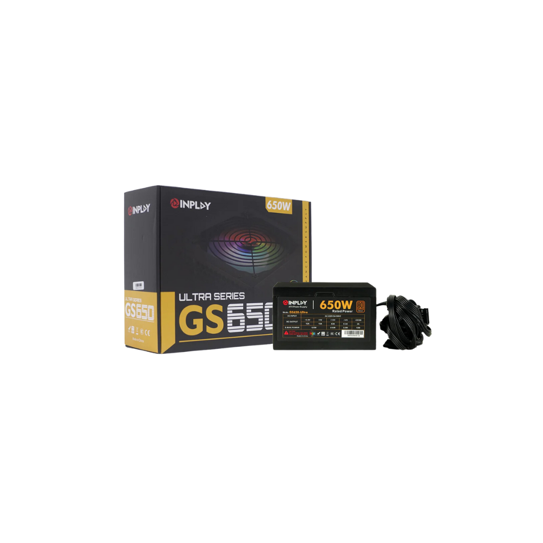 InPlay GS650 Ultra RGB 650W True Rated 80+ Bronze Power Supply (Black | White)