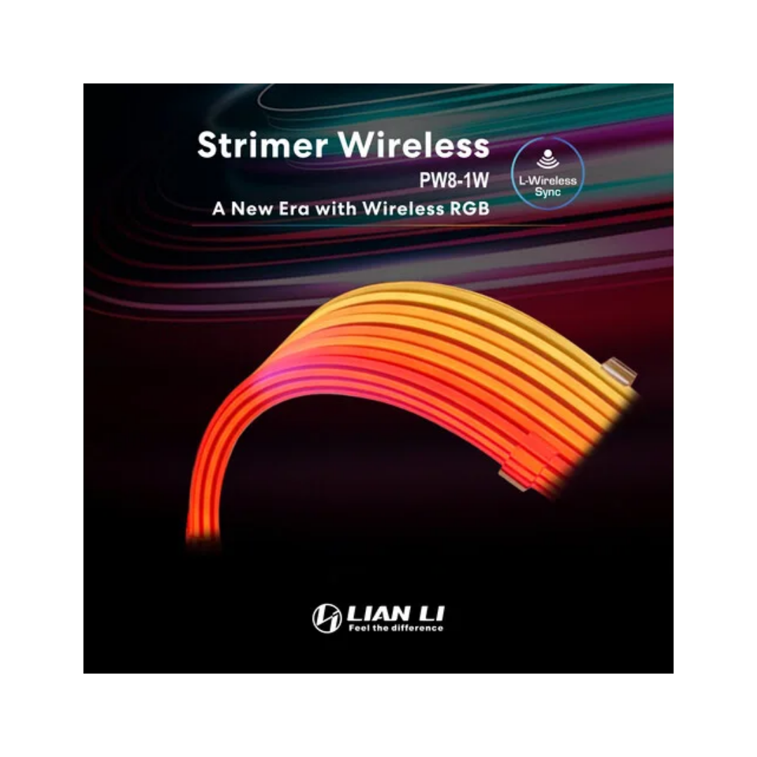 Lian-Li Strimer Wireless Dual 8P | Wireless controllable 2x 8-pin PCIe ARGB cable PW8-1W-CPU BLACK