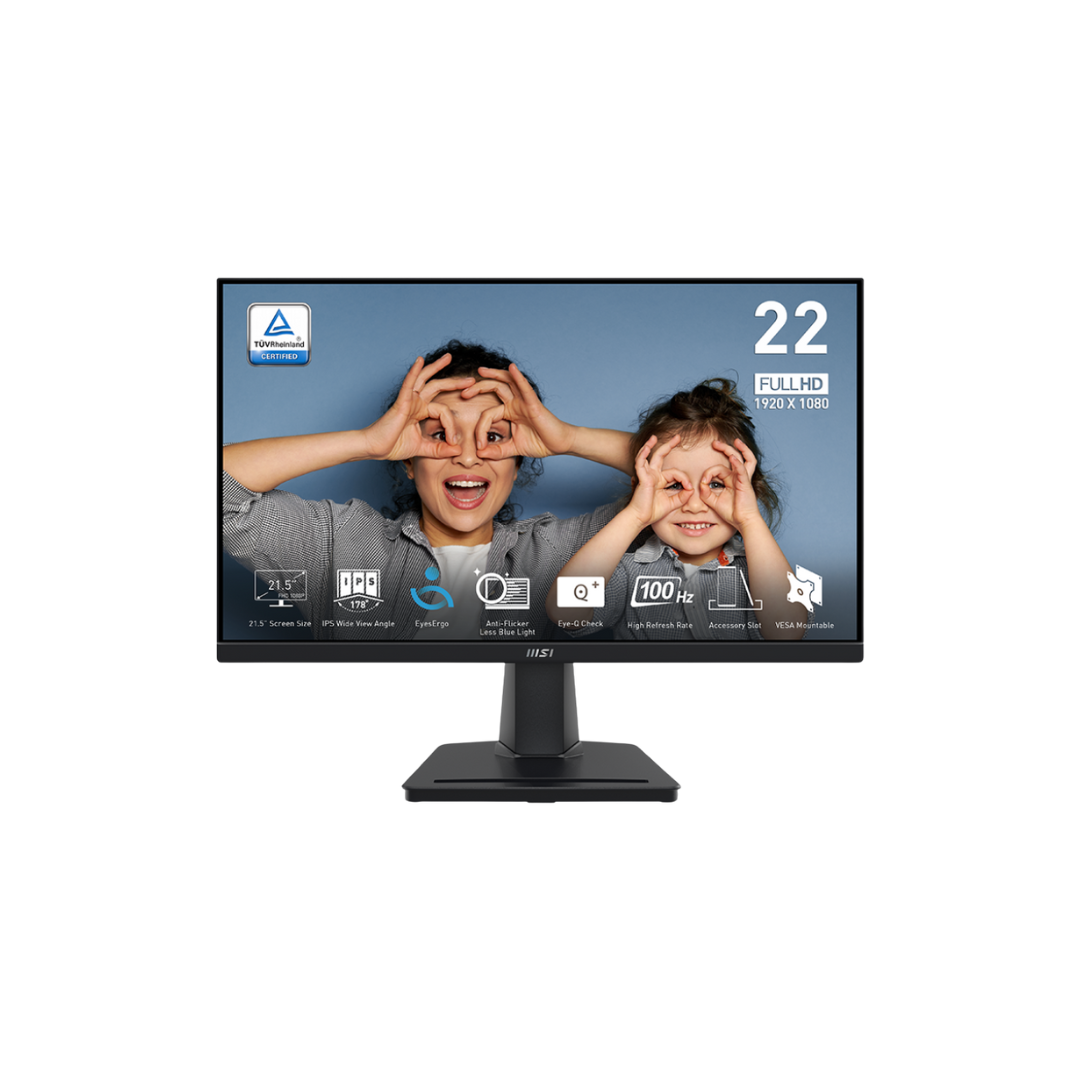 MSI Pro MP225 21.5" IPS 100Hz FHD 1920x1080 1ms MPRT Business & Productivity Monitor