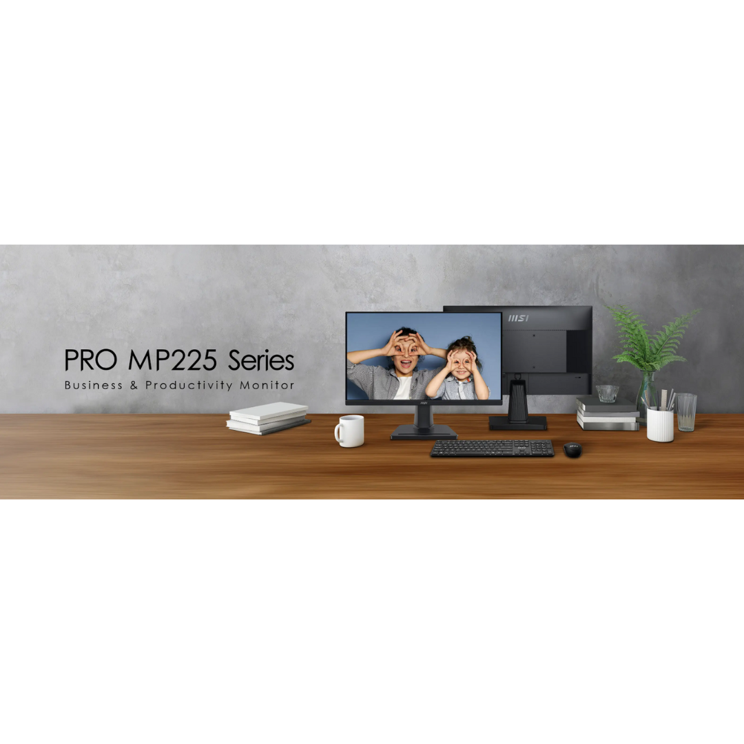 MSI Pro MP225 21.5" IPS 100Hz FHD 1920x1080 1ms MPRT Business & Productivity Monitor