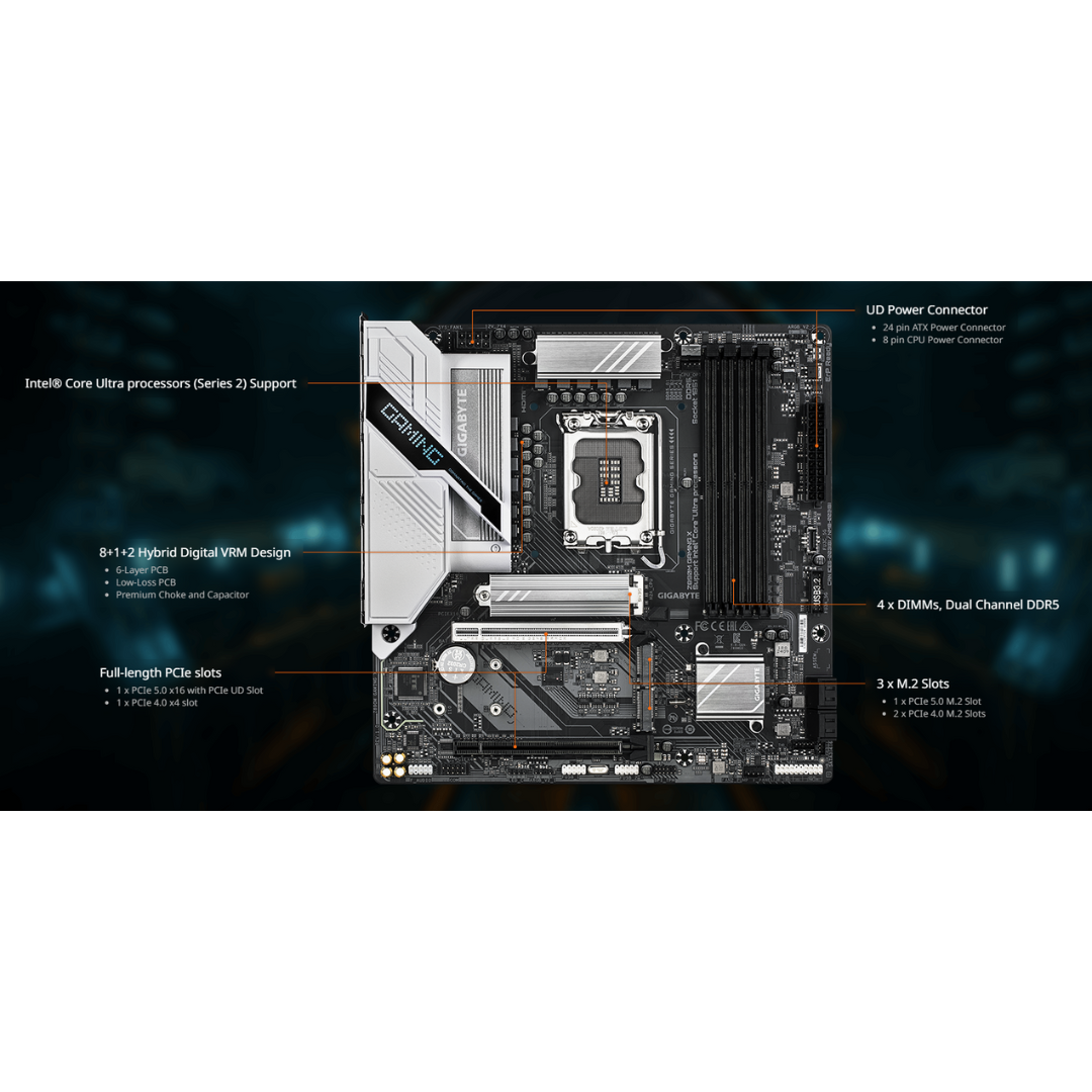Gigabyte Z890M Gaming X 4*D5 mATX LGA1851 Motherboard