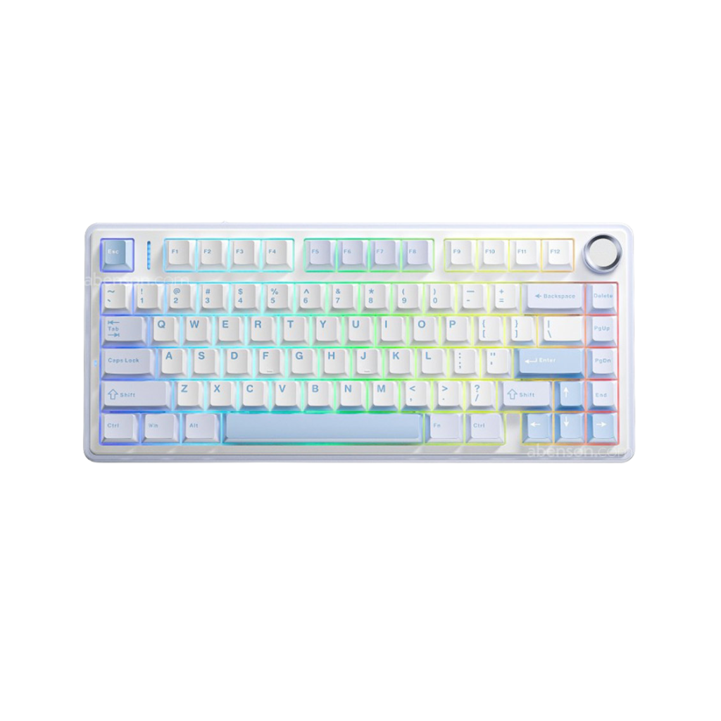 AULA F75 Mechanical Keyboard 75% 80 Key RGB Tri-Mode Wired Bluetooth 2.4G Gasket Structure Hot-swap Gaming Keyboard