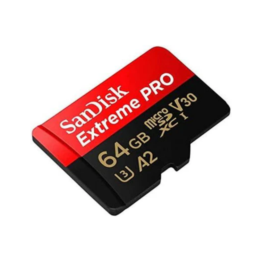 Sandisk Extreme Pro 64GB 200MB/S MICROSDXC UHS-1 Card With Adapter SDSQXCU-064G-GN6MA