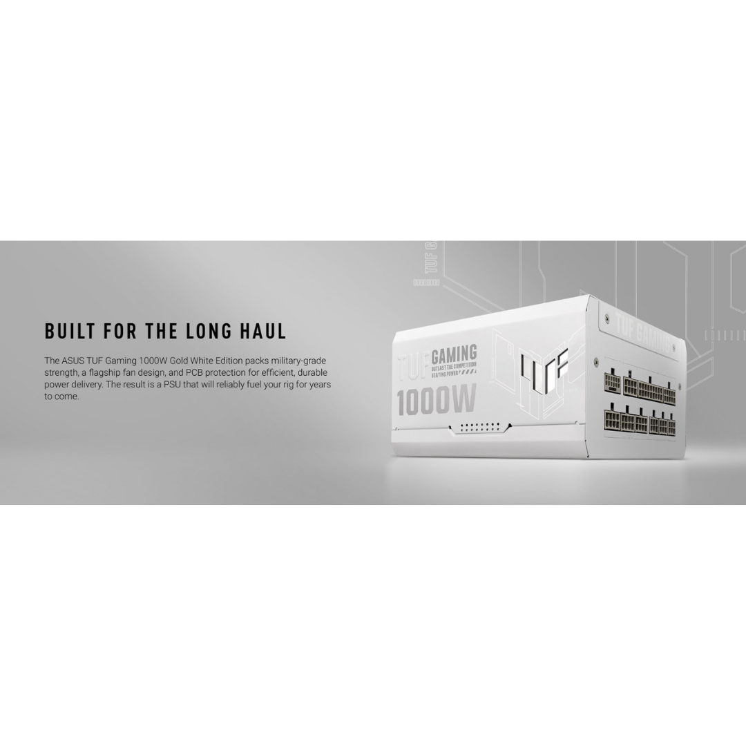 Asus TUF Gaming 1000G Gold 1000W 80+ Fully Modular Power Supply TUF-GAMING-1000G -WHITE