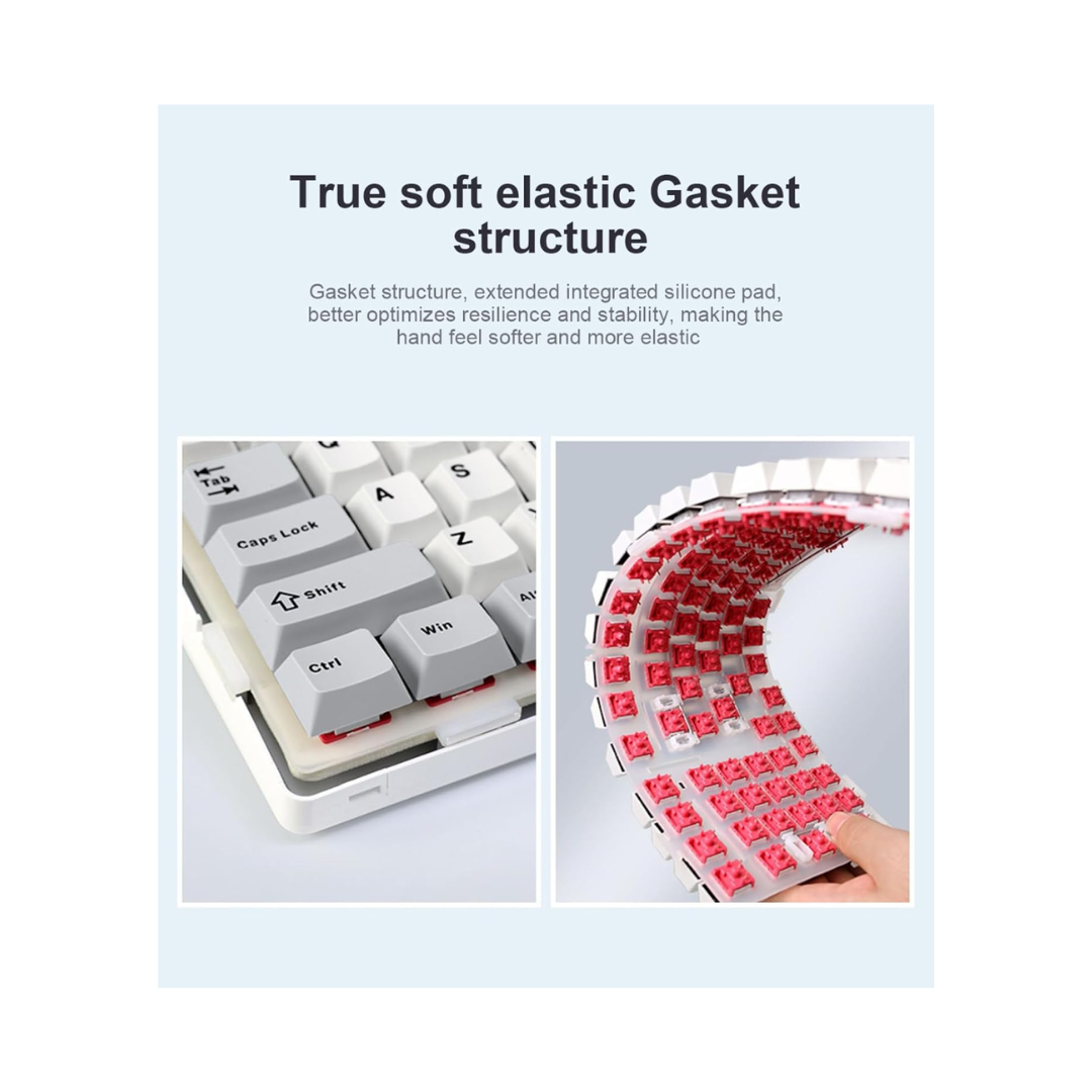 Aula F99 Pro Tri-Mode 96% 100-Key Gasket-Mounted Mechanical Keyboard with Knob (Nimbus Switch V3) (Gradient Gray)