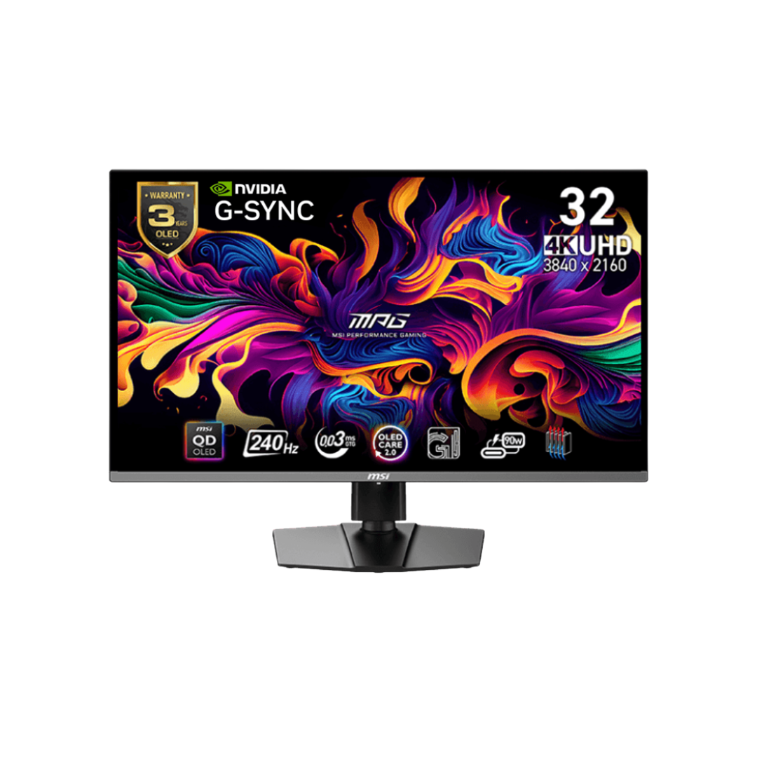 MSI MPG 321URX QD-OLED Black 32" 240Hz UHD 3840X2160 0.03ms (GTG) Flat Gaming Monitor