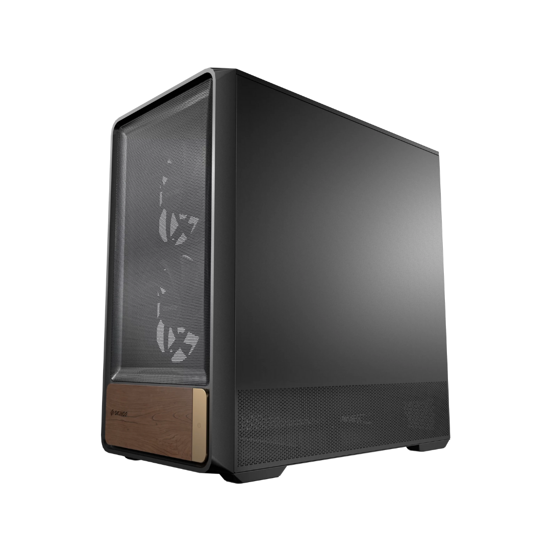 Okinos Air Cross Mid-Tower ATX TG Gaming PC Case w/ 3x140MM Black PWM Fans and 2x120MM ARGB Fans