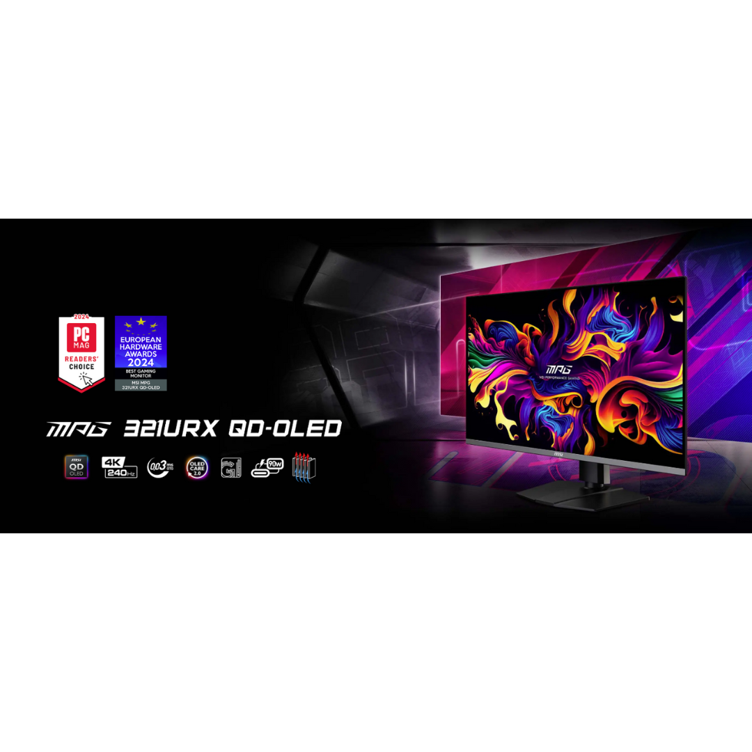 MSI MPG 321URX QD-OLED Black 32" 240Hz UHD 3840X2160 0.03ms (GTG) Flat Gaming Monitor