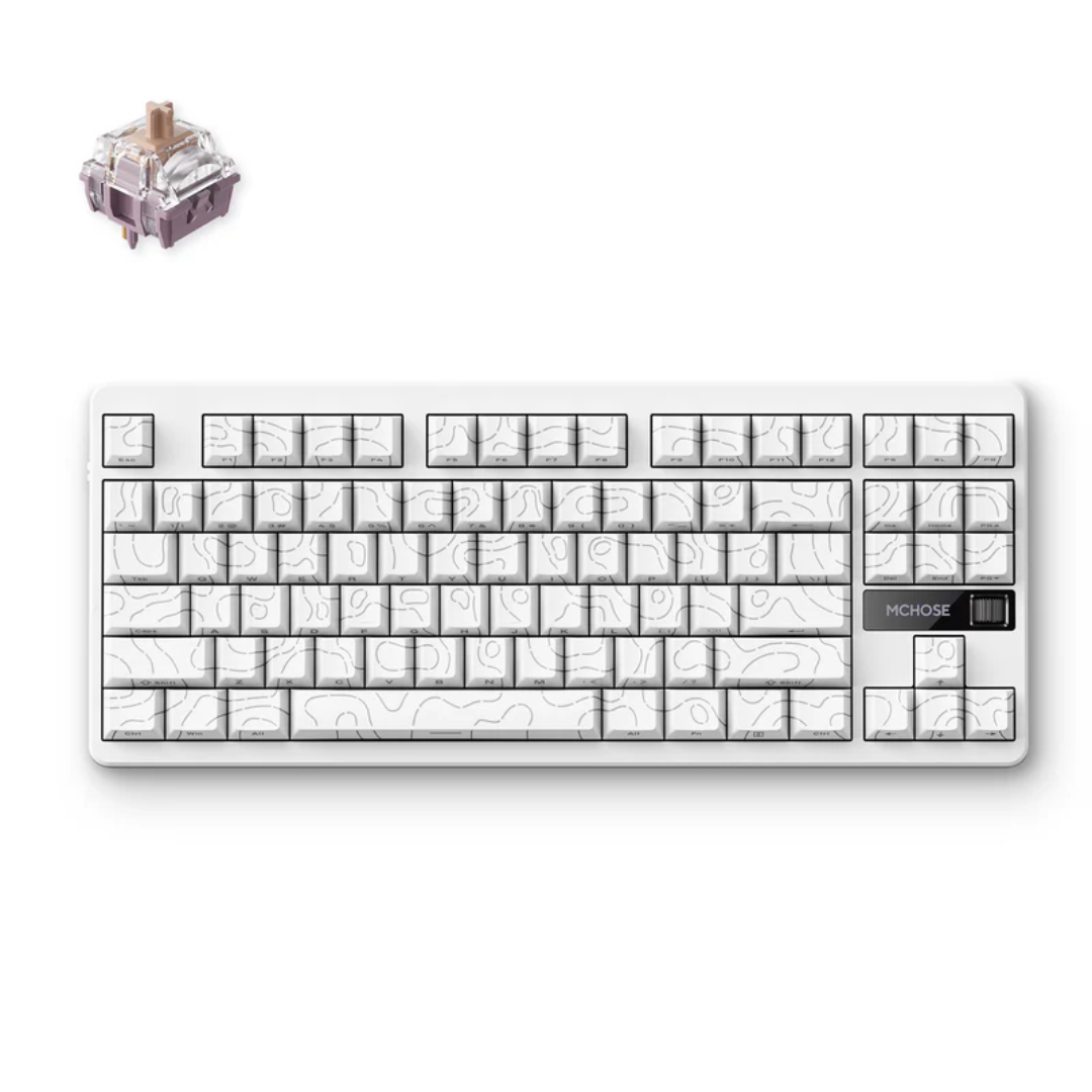 MCHOSE G87 Wireless Gasket Mount Mechanical Keyboard - 80% Layout, Tri-mode, 10000mAh Battery