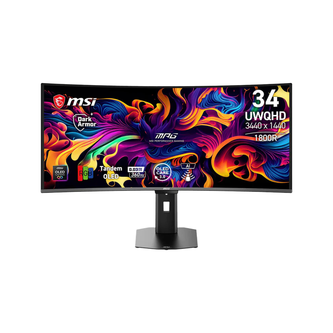 MSI MPG 341CQR QD-OLED X36 34" Curved 360Hz UWQHD QD-OLED Gaming Monitor