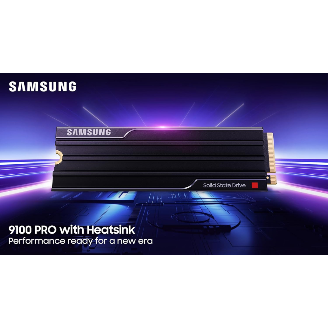Samsung 9100 Pro M.2 PCIe 5.0 x4 NVMe SSD with Heatsink ( 1TB MZ-VAP1T0CW | 2TB MZ-VAP2T0CW )