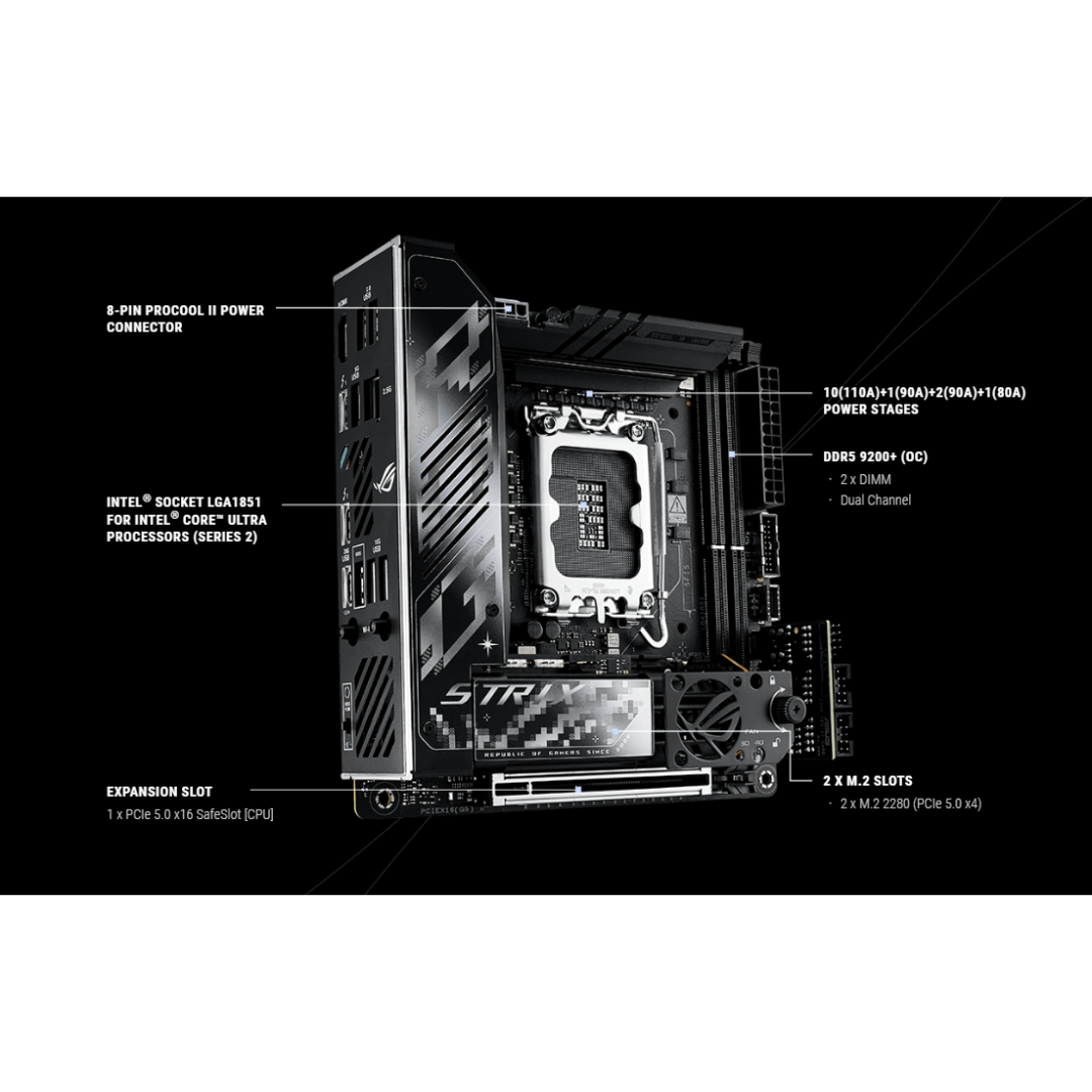Asus ROG Strix Z890-I Gaming WiFi 2*D5 ITX WiFi7 LGA1851 Motherboard