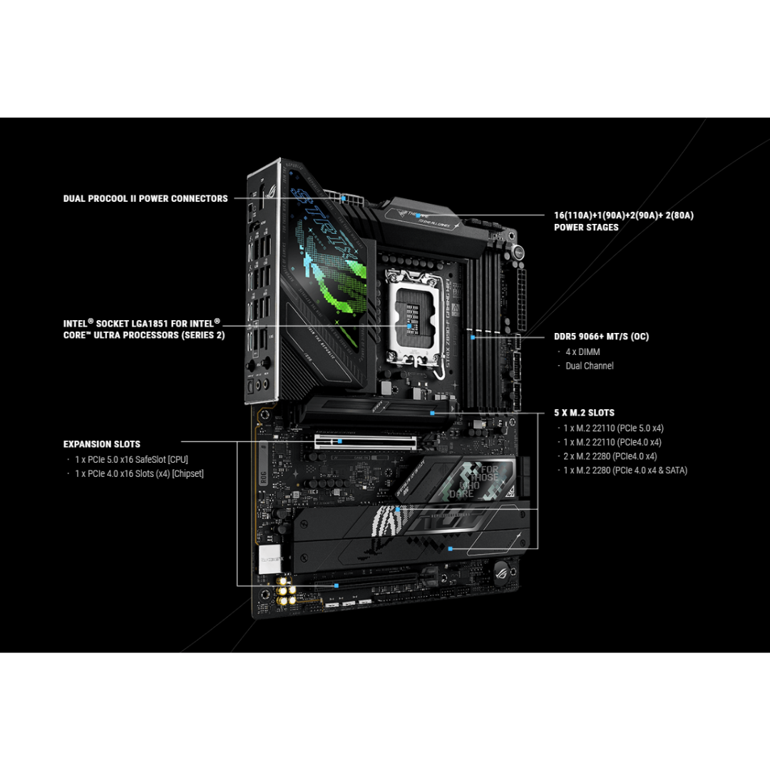 Asus ROG Strix Z890-F Gaming WiFi 4*D5 ATX WiFi7 LGA1851 Motherboard