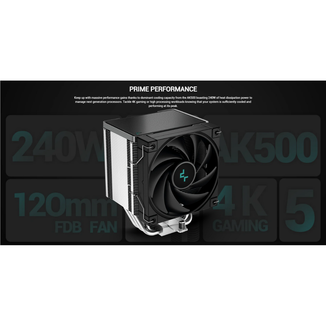 Deepcool AK500 Black CPU Air Cooler R-AK500-BKNNMT-G