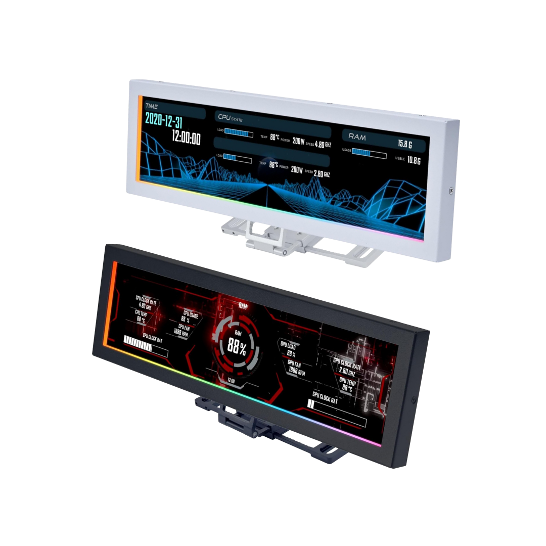 Lian Li 8.8" Universal Screen for PC - Adjustable Mounting for Any Computer Setup ( Black | White)