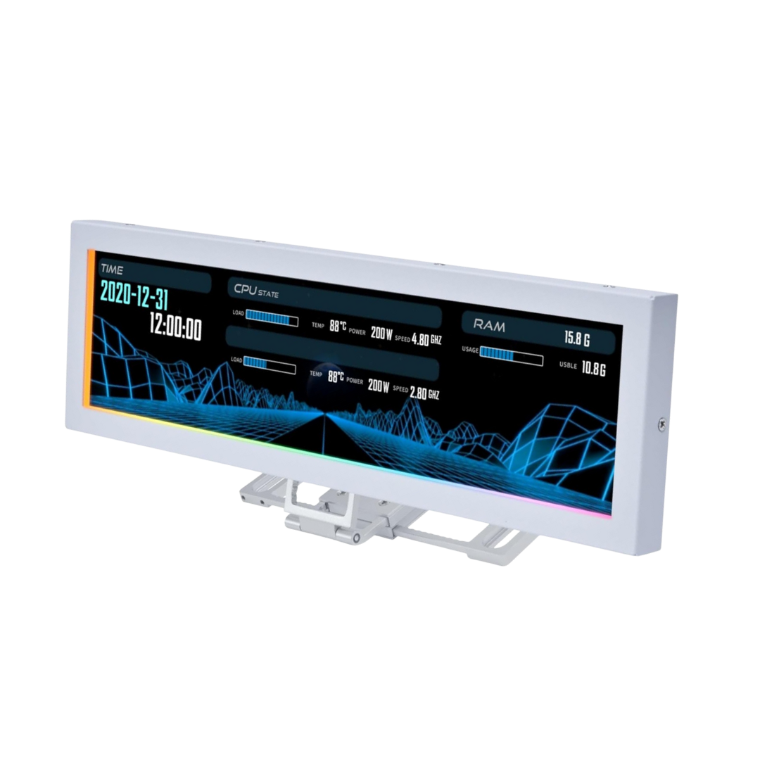 Lian Li 8.8" Universal Screen for PC - Adjustable Mounting for Any Computer Setup ( Black | White)