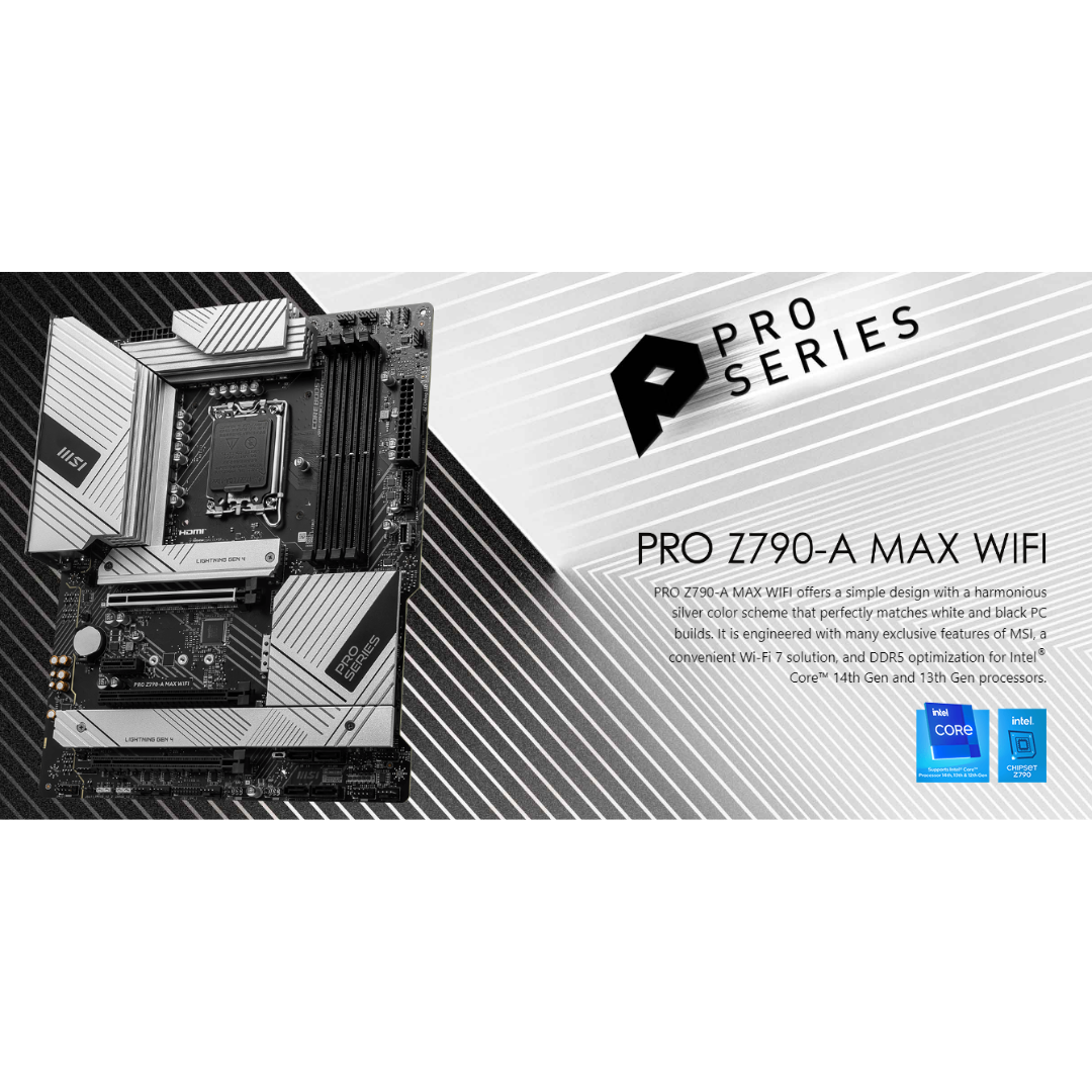 MSI Pro Z790-A MAX WiFi 4*DDR5 LGA 1700 Motherboard 911-7E07-014