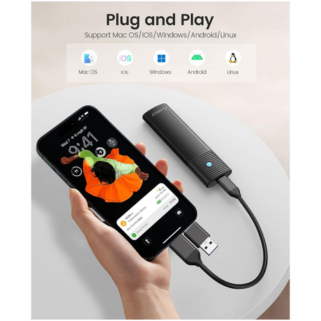 Orico M.2 NVMe SSD Enclosure Black PWM2-G2