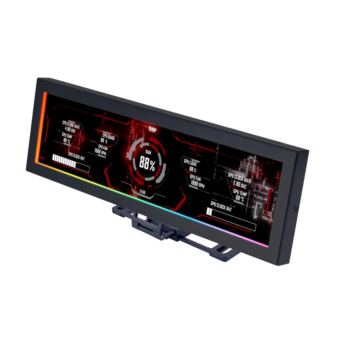 Lian Li 8.8" Universal Screen for PC - Adjustable Mounting for Any Computer Setup ( Black | White)