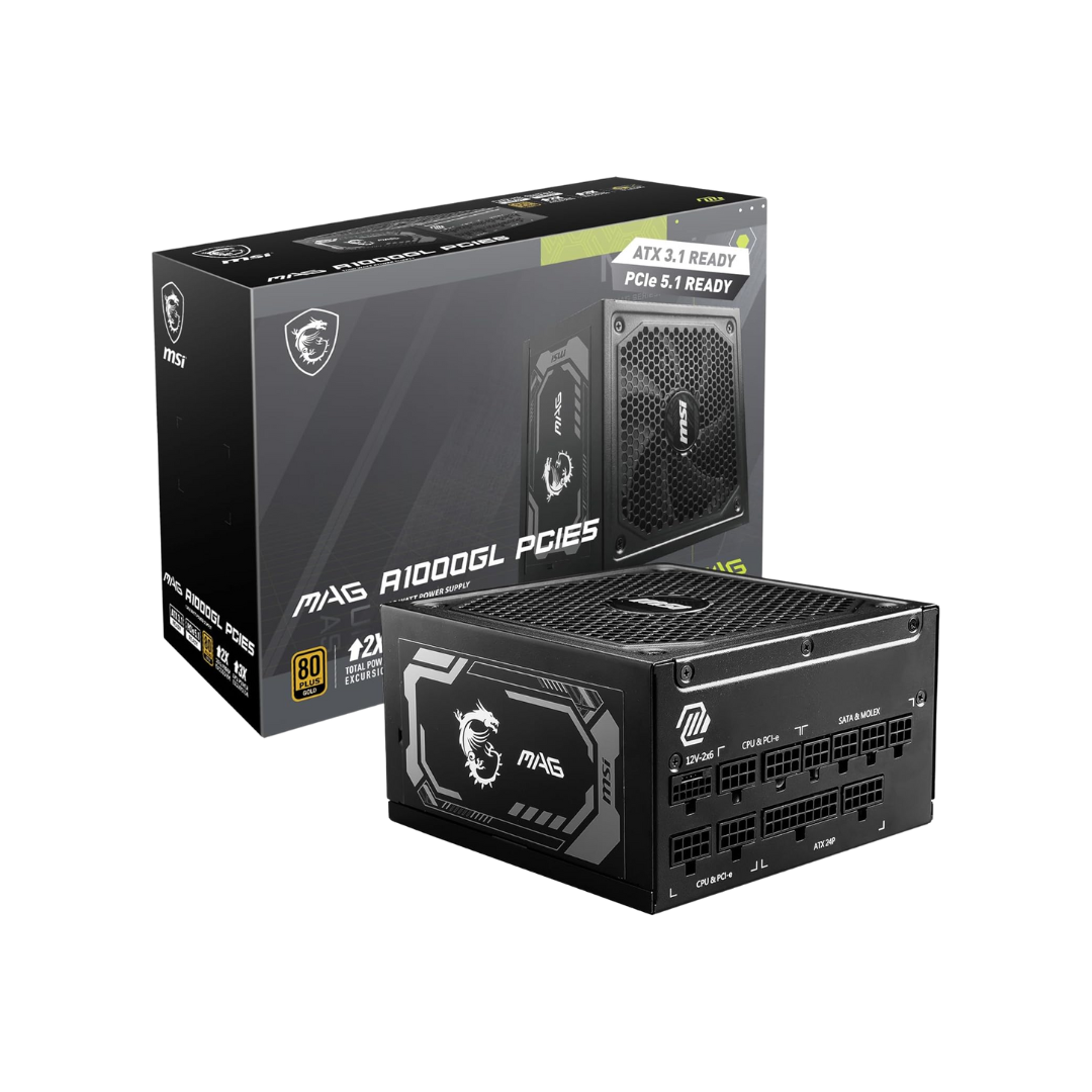 MSI MAG A1000GL PCIe5 GOLD 1000W 80+ Full Modular MAG-A1000GL-PCIE5 Power Supply