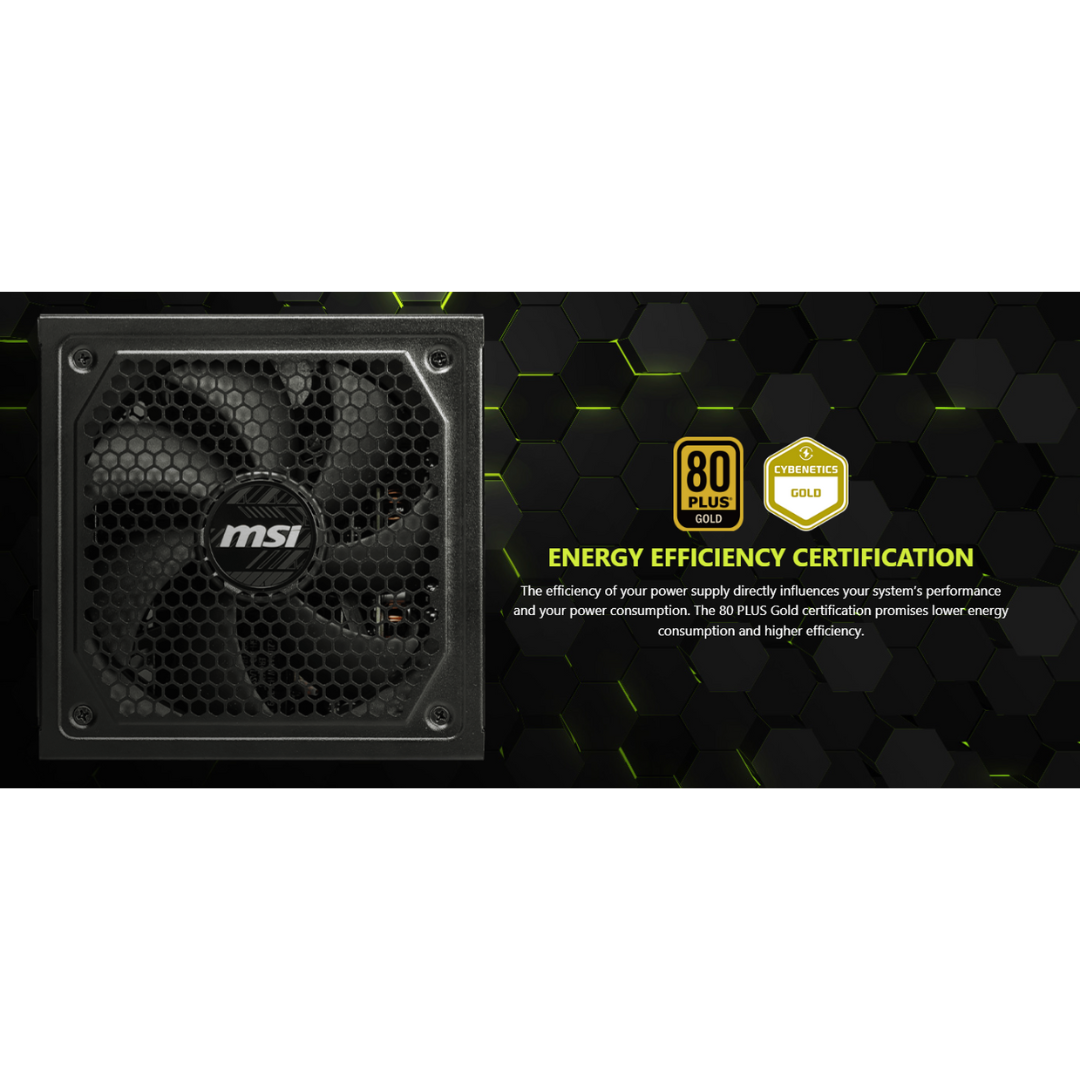 MSI MAG A1000GL PCIe5 GOLD 1000W 80+ Full Modular MAG-A1000GL-PCIE5 Power Supply