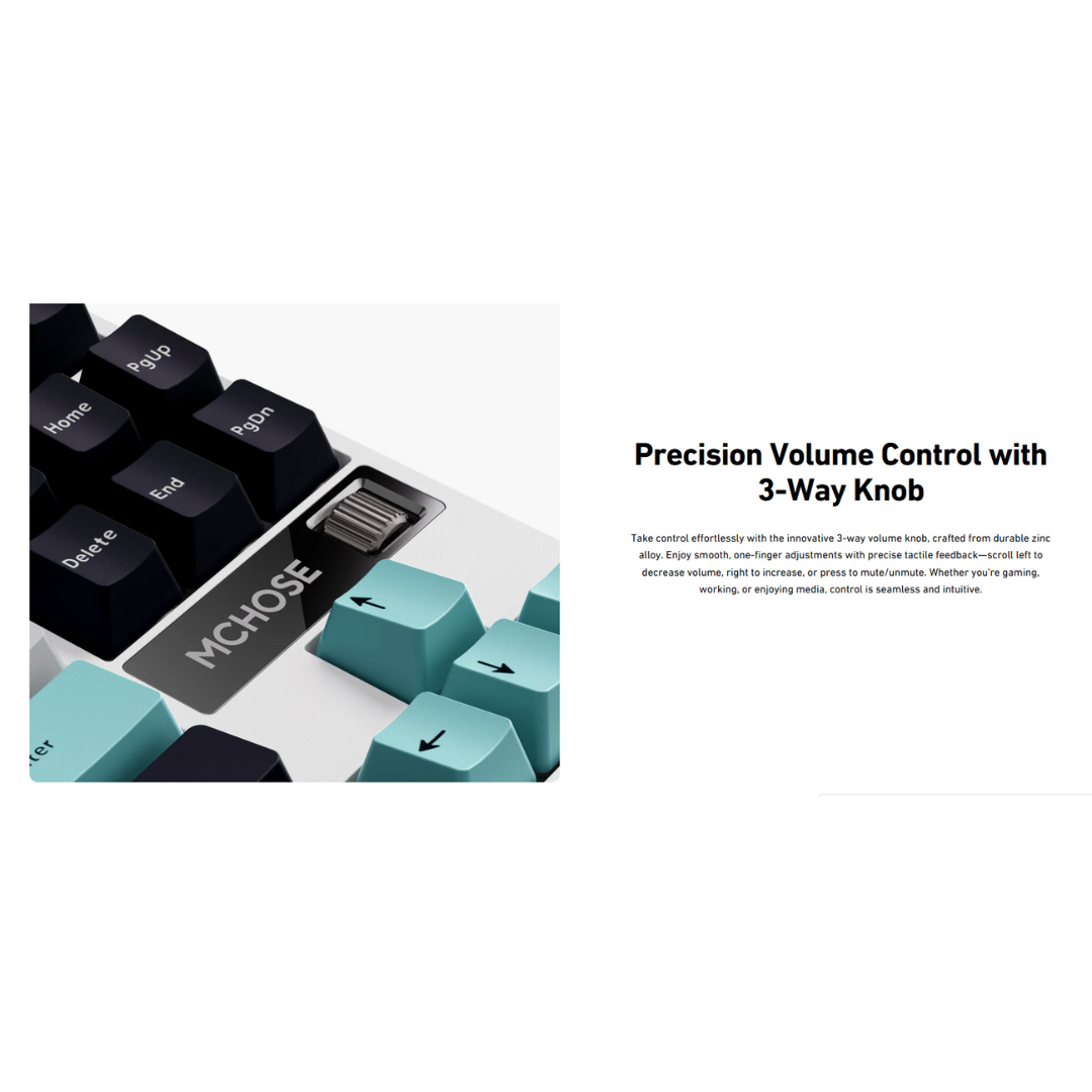 MCHOSE G87 Wireless Gasket Mount Mechanical Keyboard - 80% Layout, Tri-mode, 10000mAh Battery